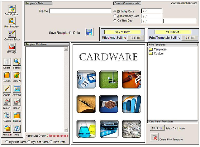 Click to view CardWare 2011a screenshot